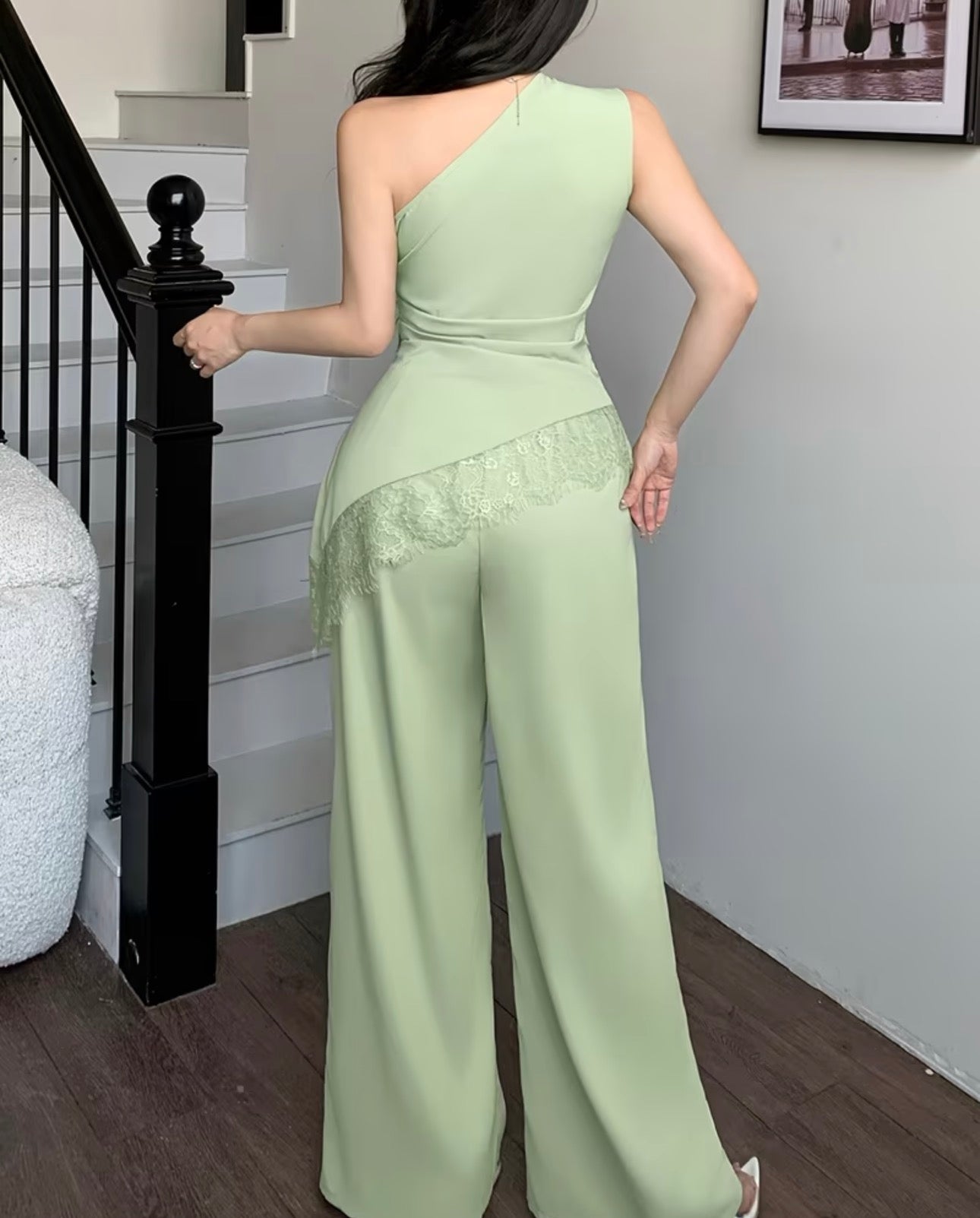 Ensemble Lace One Shoulder