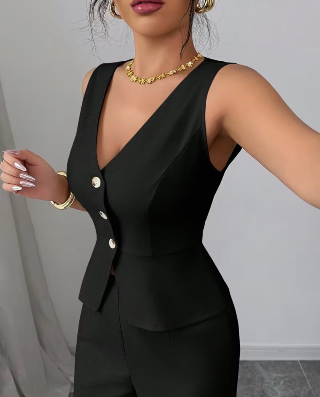 Ensemble Bureau Chic Sans Manches