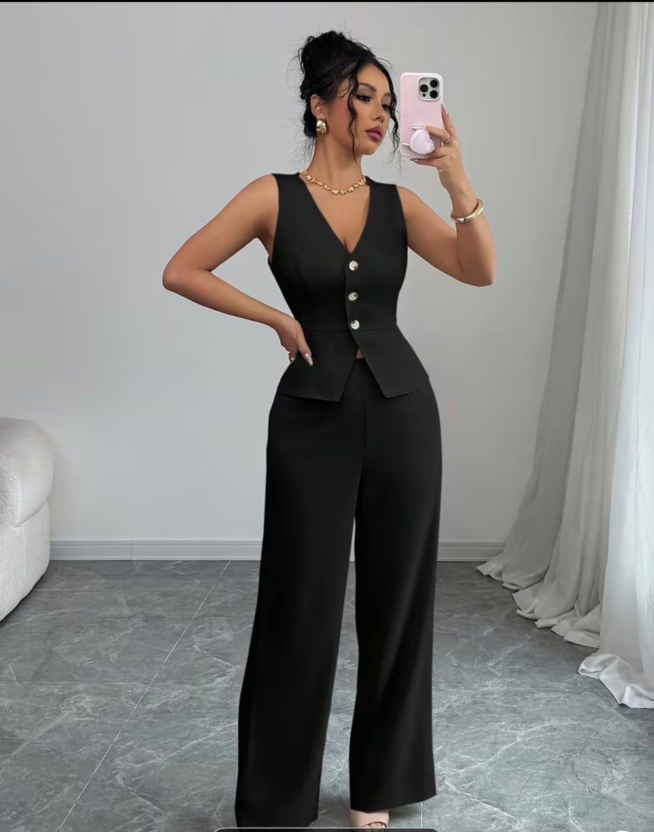 Ensemble Bureau Chic Sans Manches