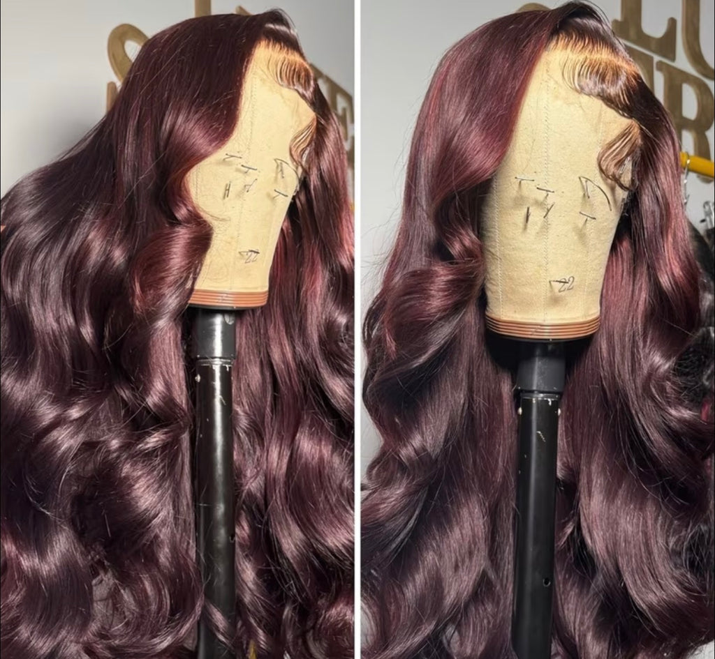 Perruque Bordeaux Glam Wave