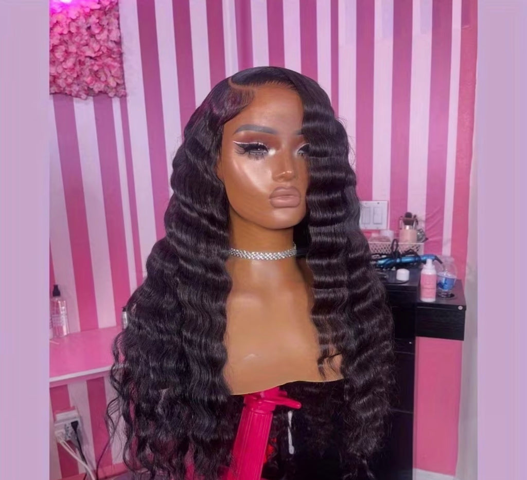 Perruque Deep Wave Noir Luxe HD