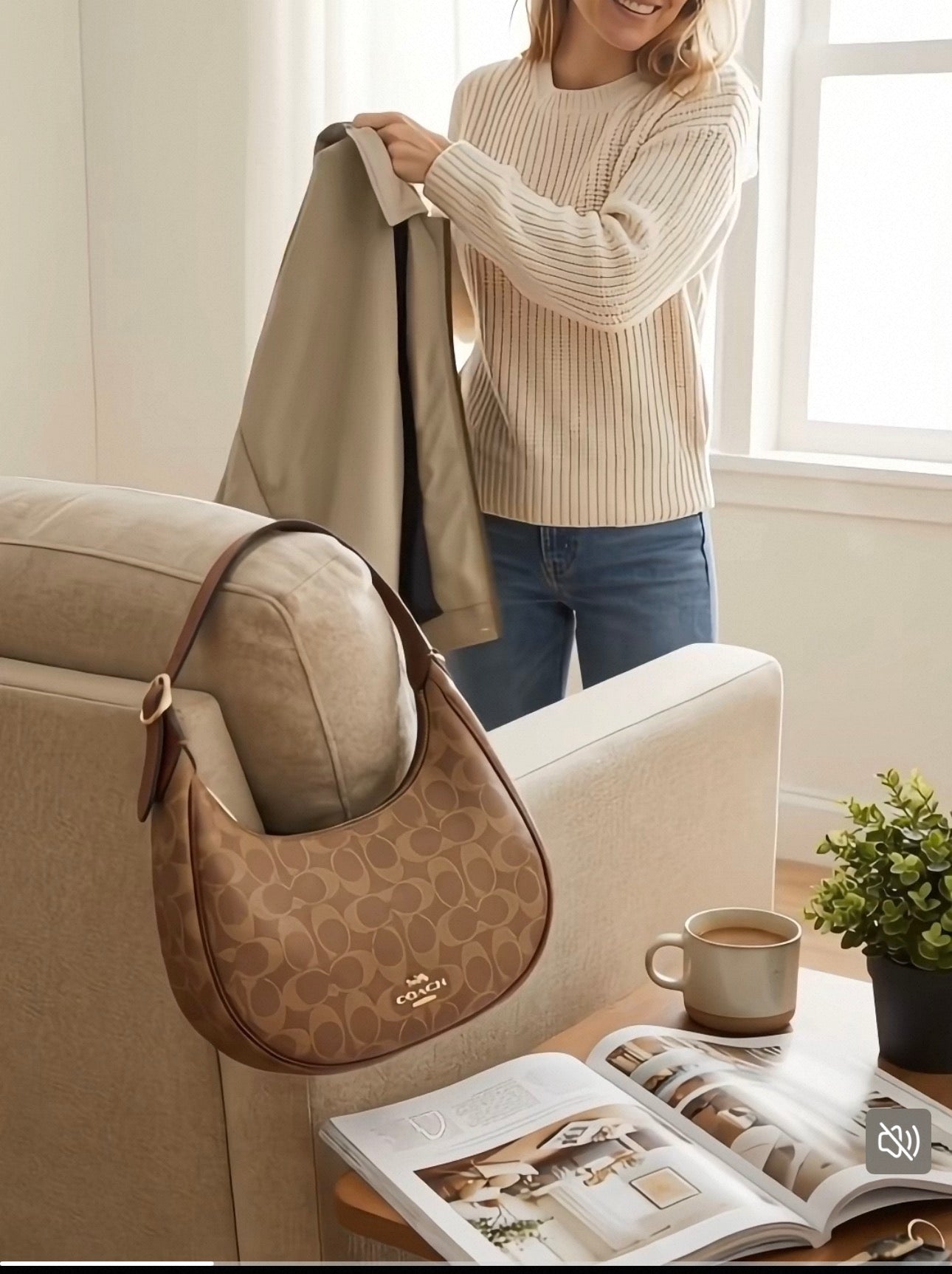 Sac Demi-Lune COACH Vintage