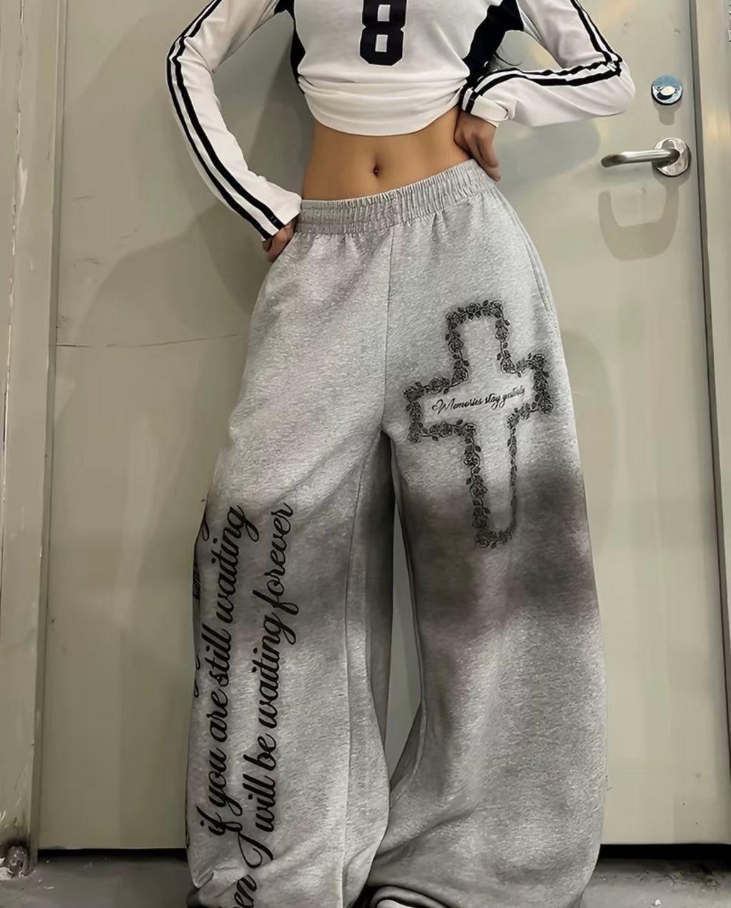 Jogger Cross Letter Y2K