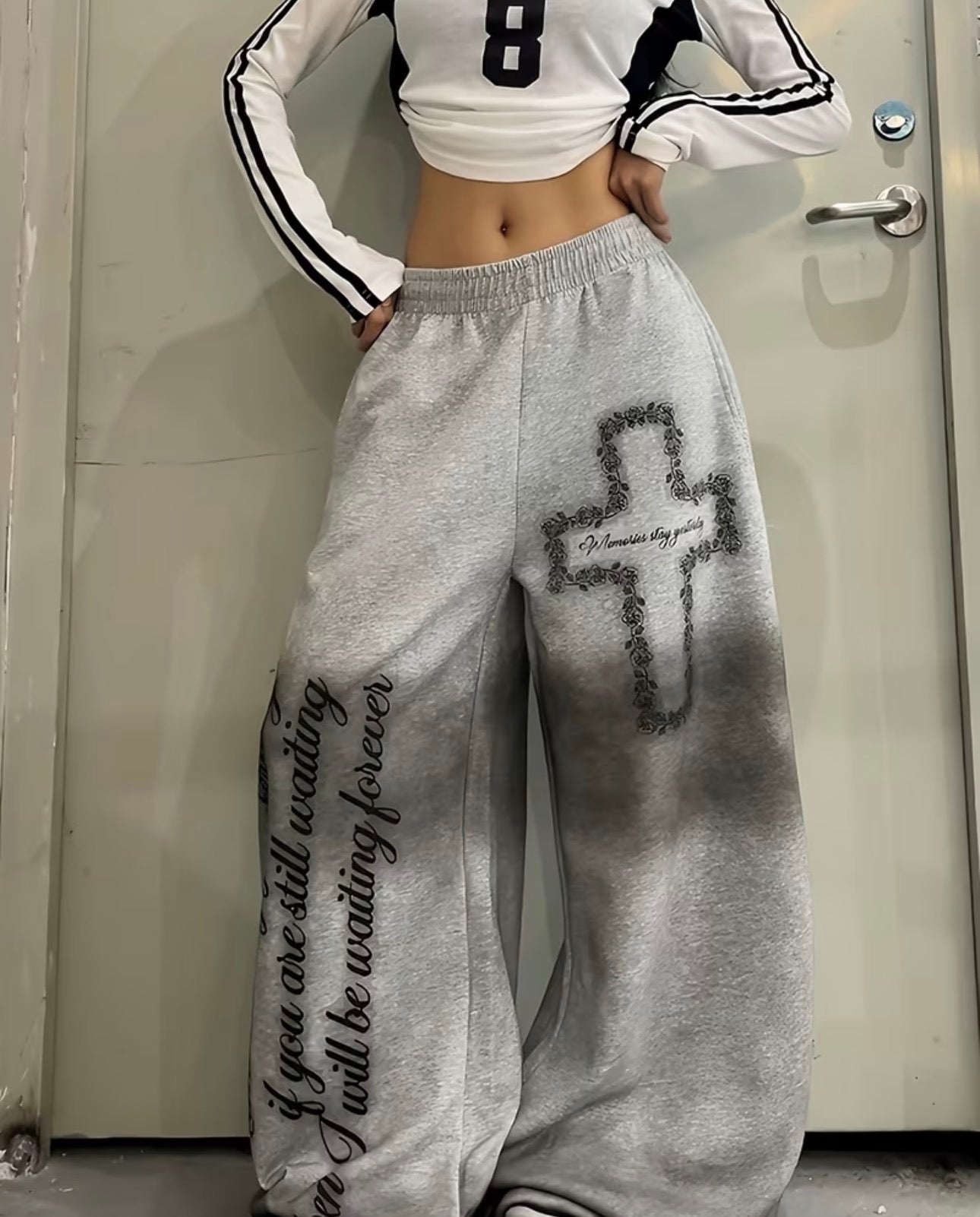 Jogger Cross Letter Y2K
