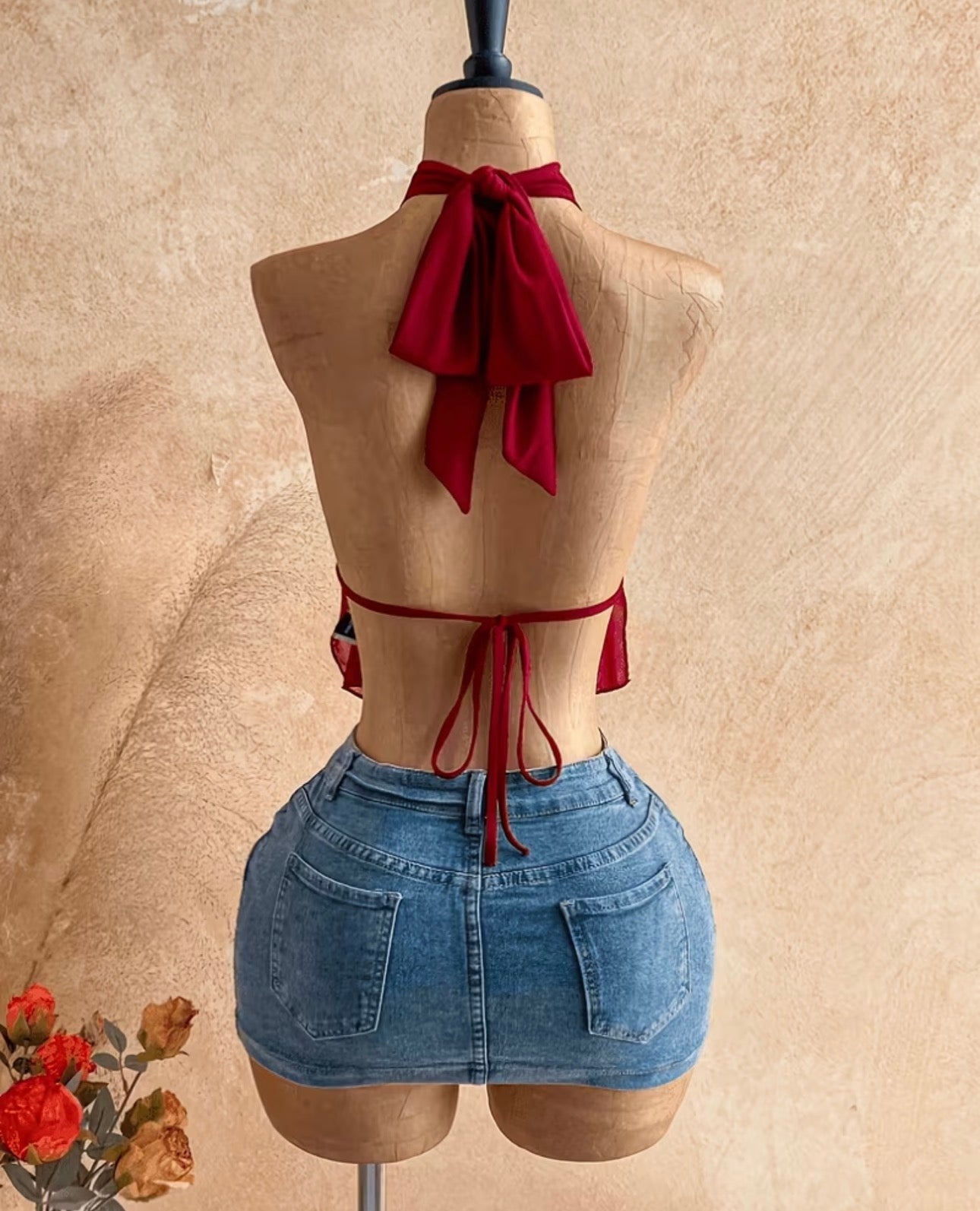 Top Soleil Rouge Y2K