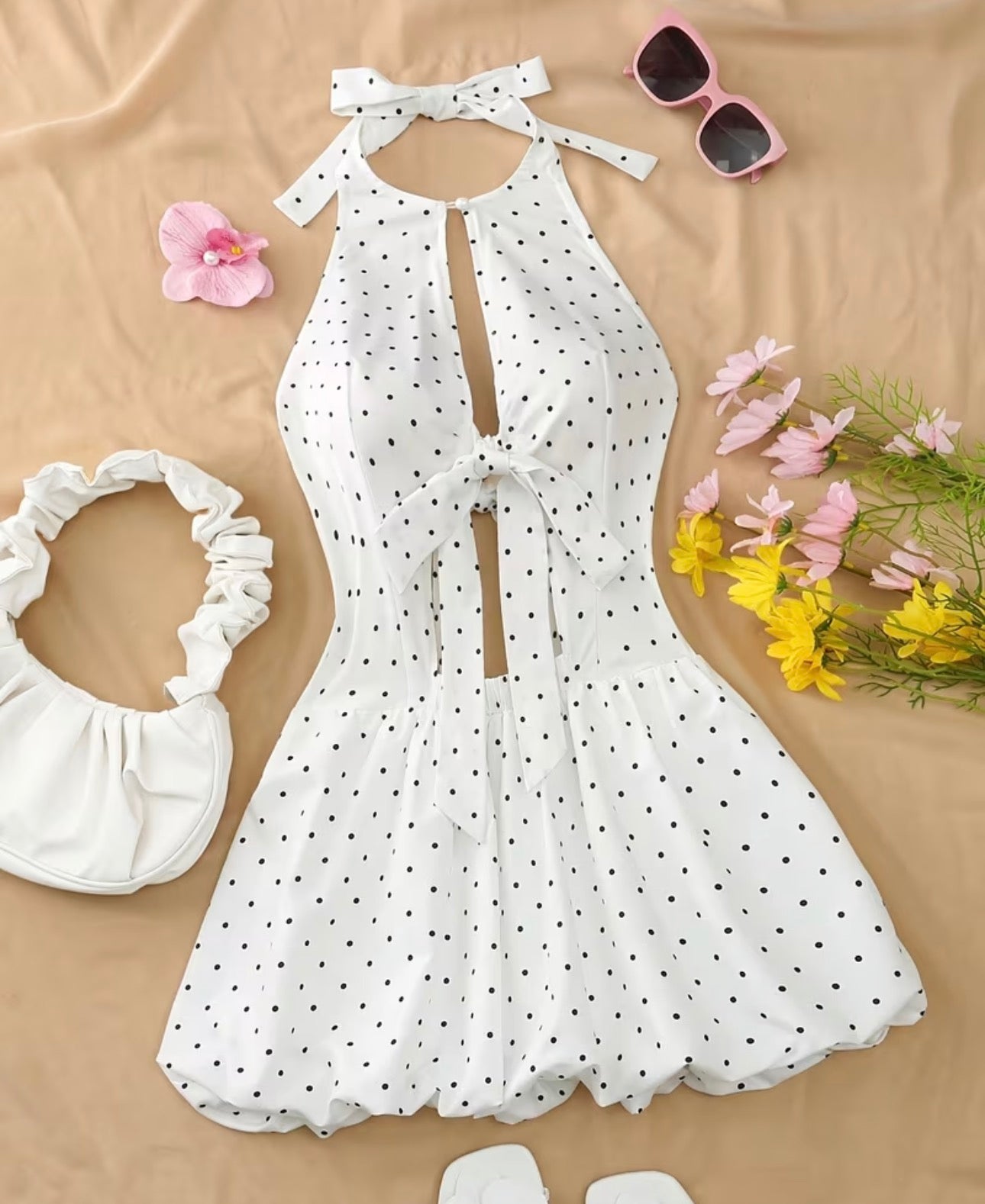 Robe Bustier Pois Y2K