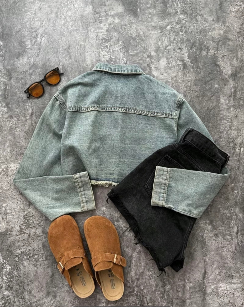 Veste Denim Y2K Fringe