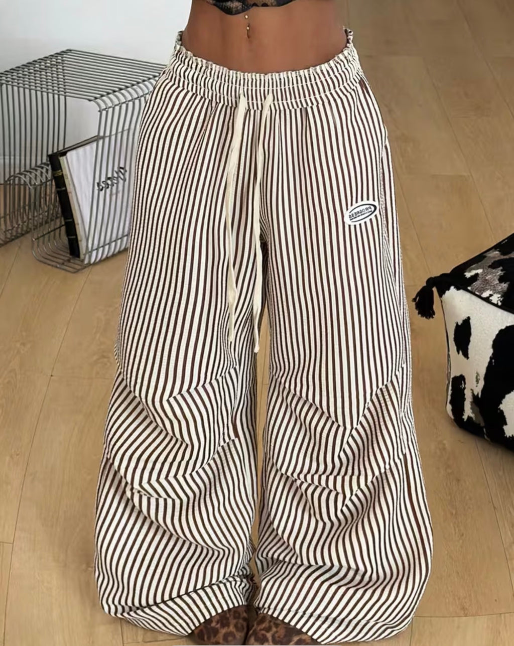 Jogging Wide Leg Rayé