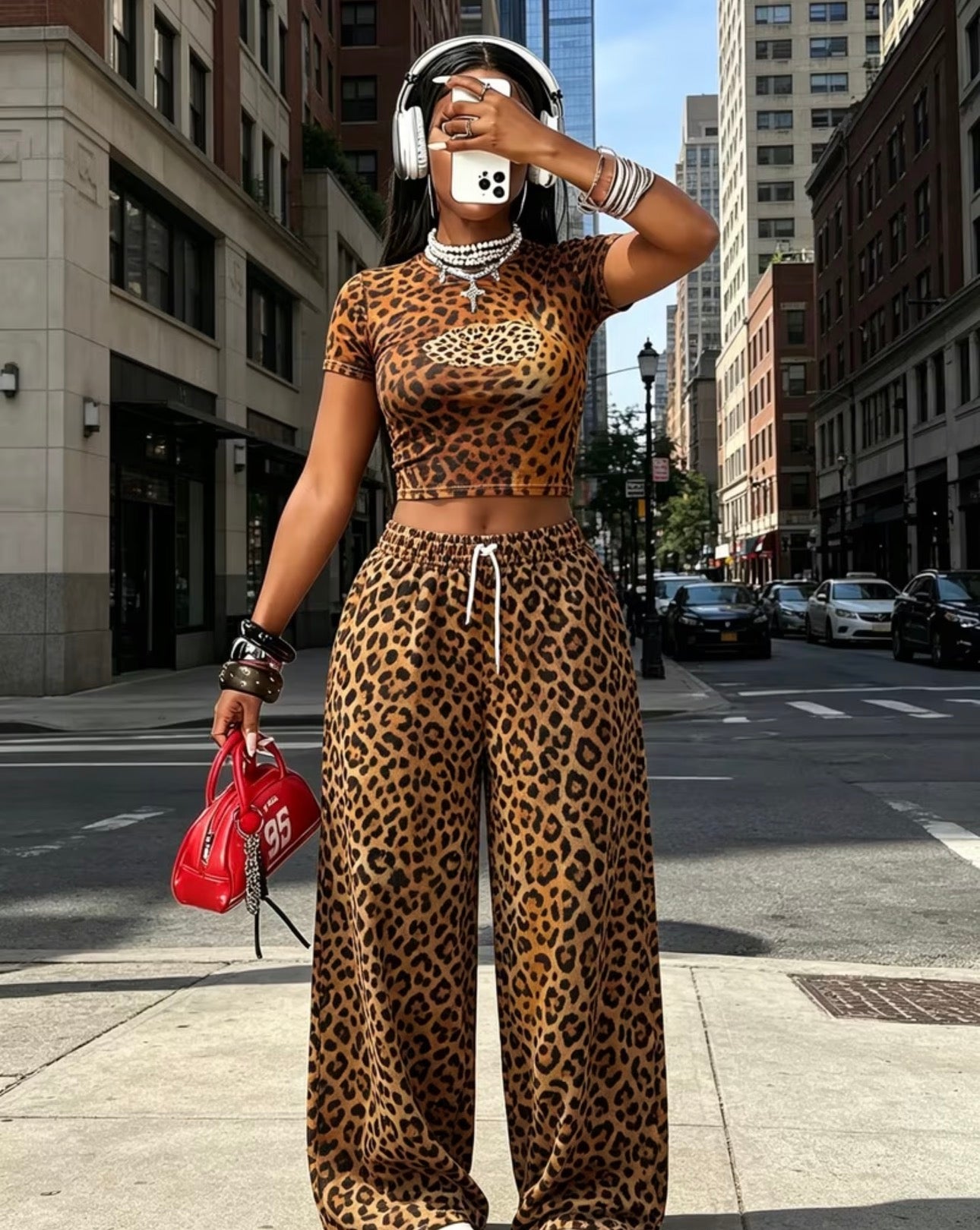 Ensemble Wild Leopard Y2K