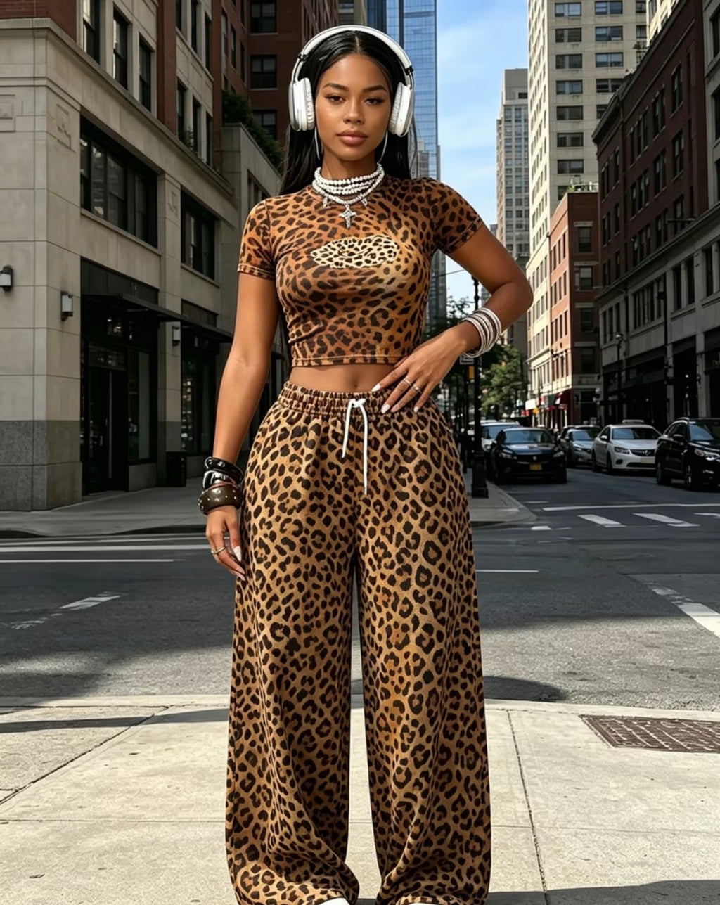 Ensemble Wild Leopard Y2K