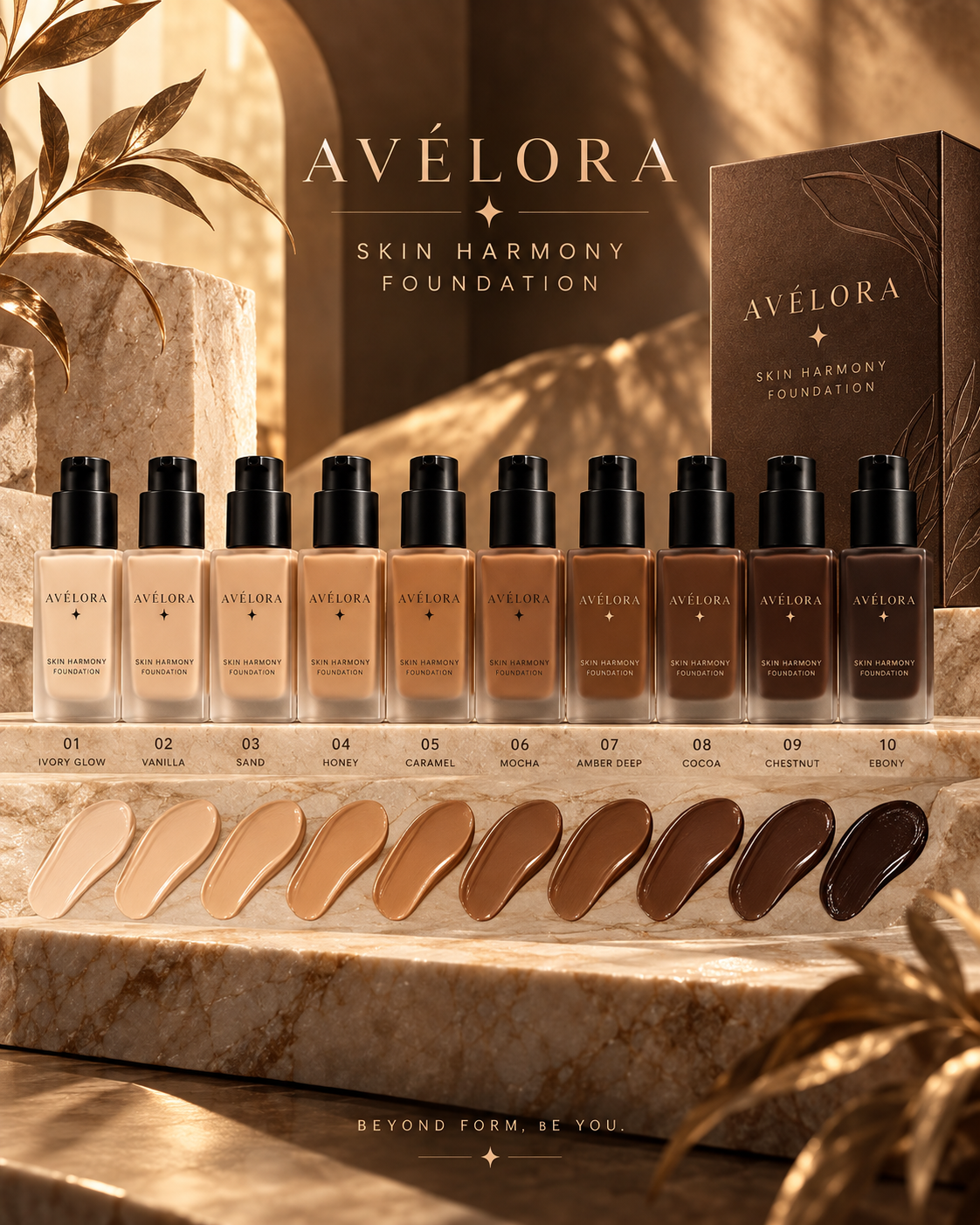 AVÉLORA Skin Harmony Foundation — Fond de Teint Éclat Naturel