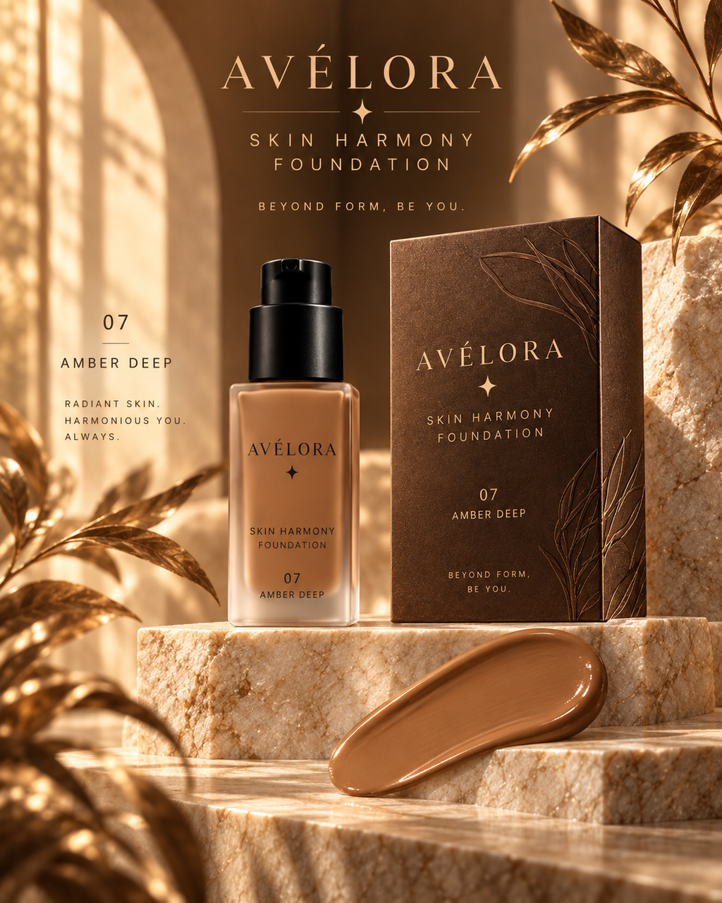 AVÉLORA Skin Harmony Foundation — Fond de Teint Éclat Naturel