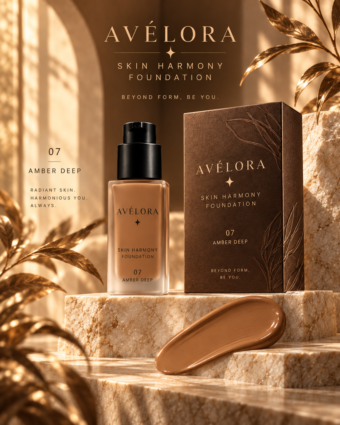 AVÉLORA Skin Harmony Foundation — Fond de Teint Éclat Naturel