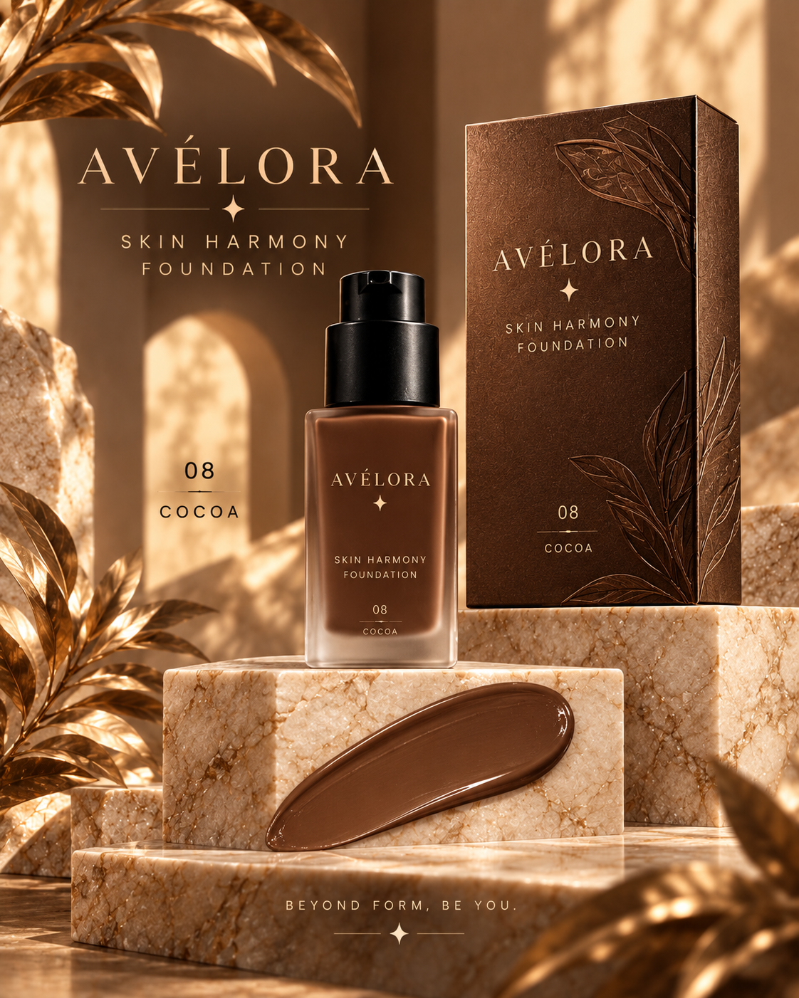AVÉLORA Skin Harmony Foundation — Fond de Teint Éclat Naturel