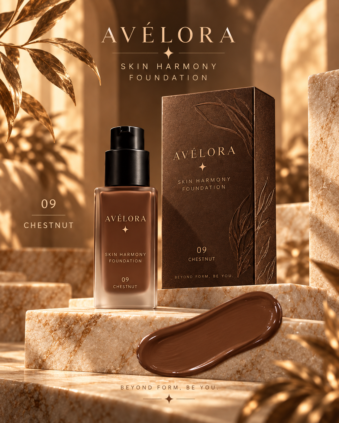 AVÉLORA Skin Harmony Foundation — Fond de Teint Éclat Naturel
