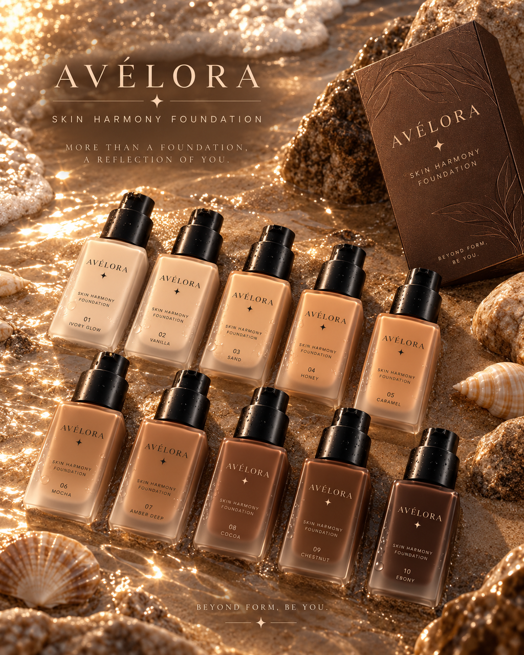 AVÉLORA Skin Harmony Foundation — Fond de Teint Éclat Naturel