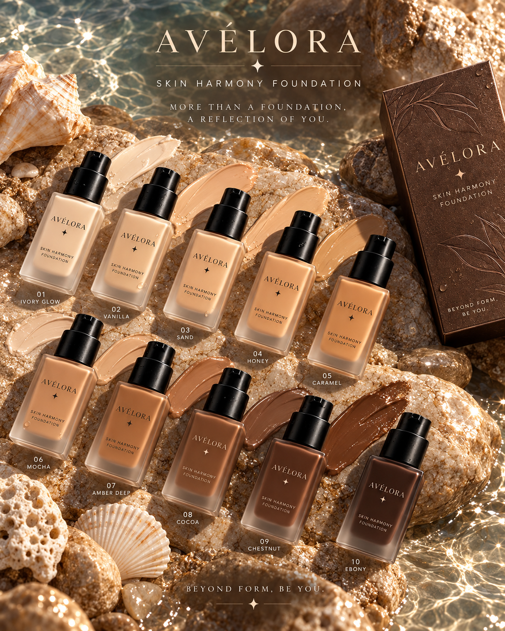 AVÉLORA Skin Harmony Foundation — Fond de Teint Éclat Naturel