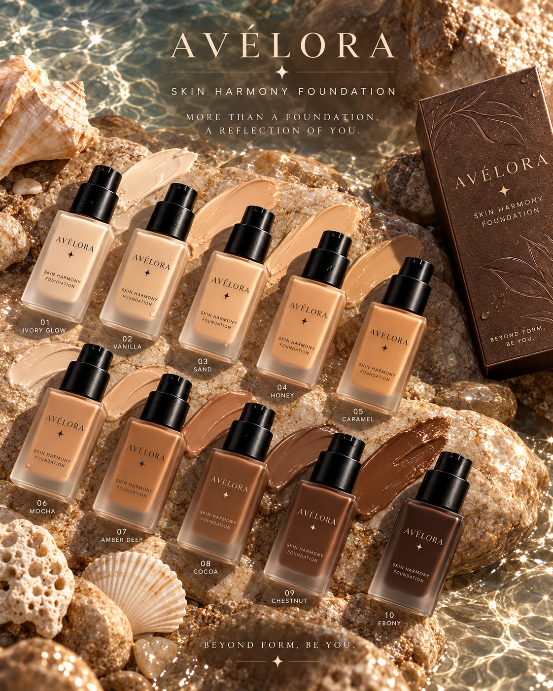 AVÉLORA Skin Harmony Foundation — Fond de Teint Éclat Naturel