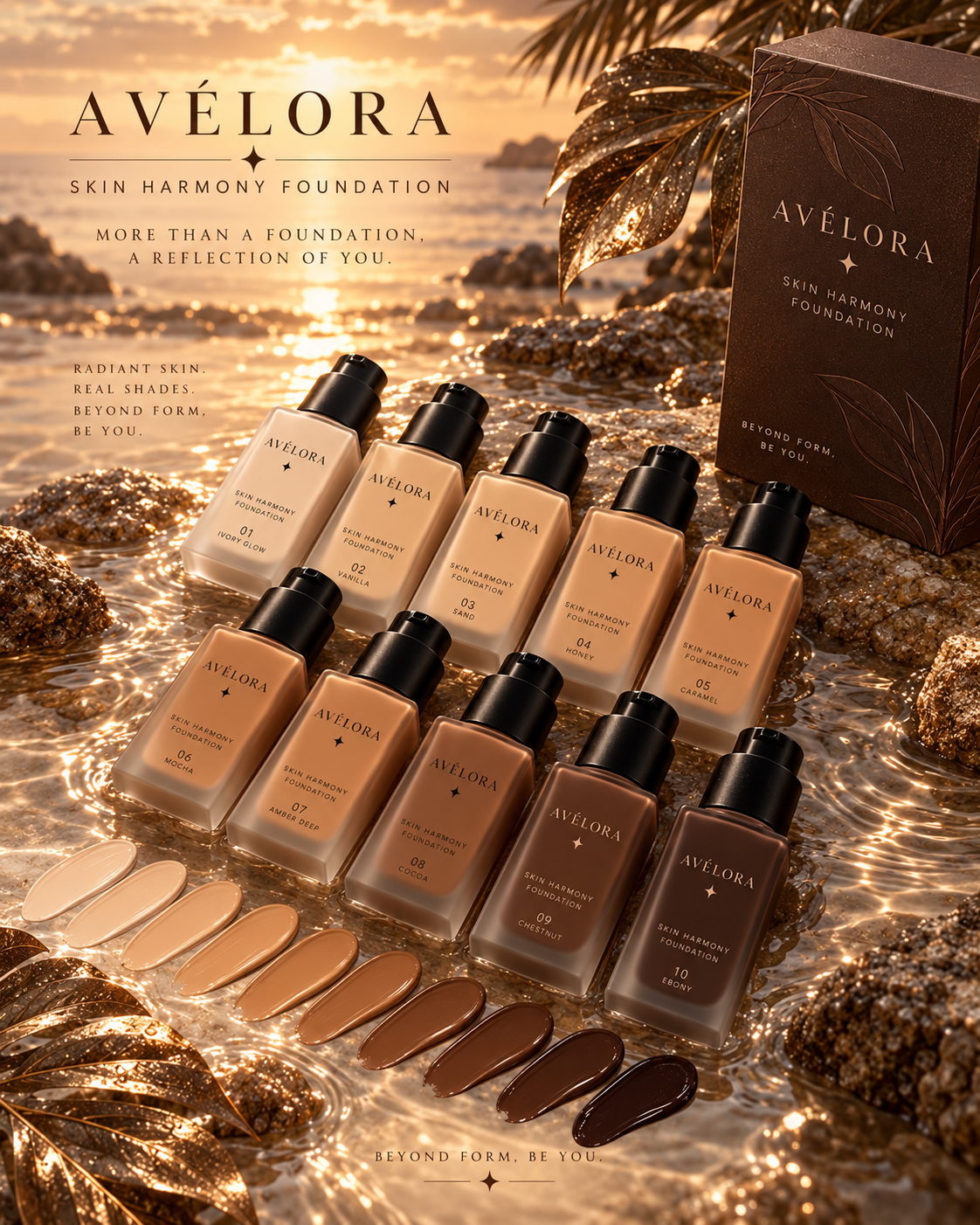 AVÉLORA Skin Harmony Foundation — Fond de Teint Éclat Naturel