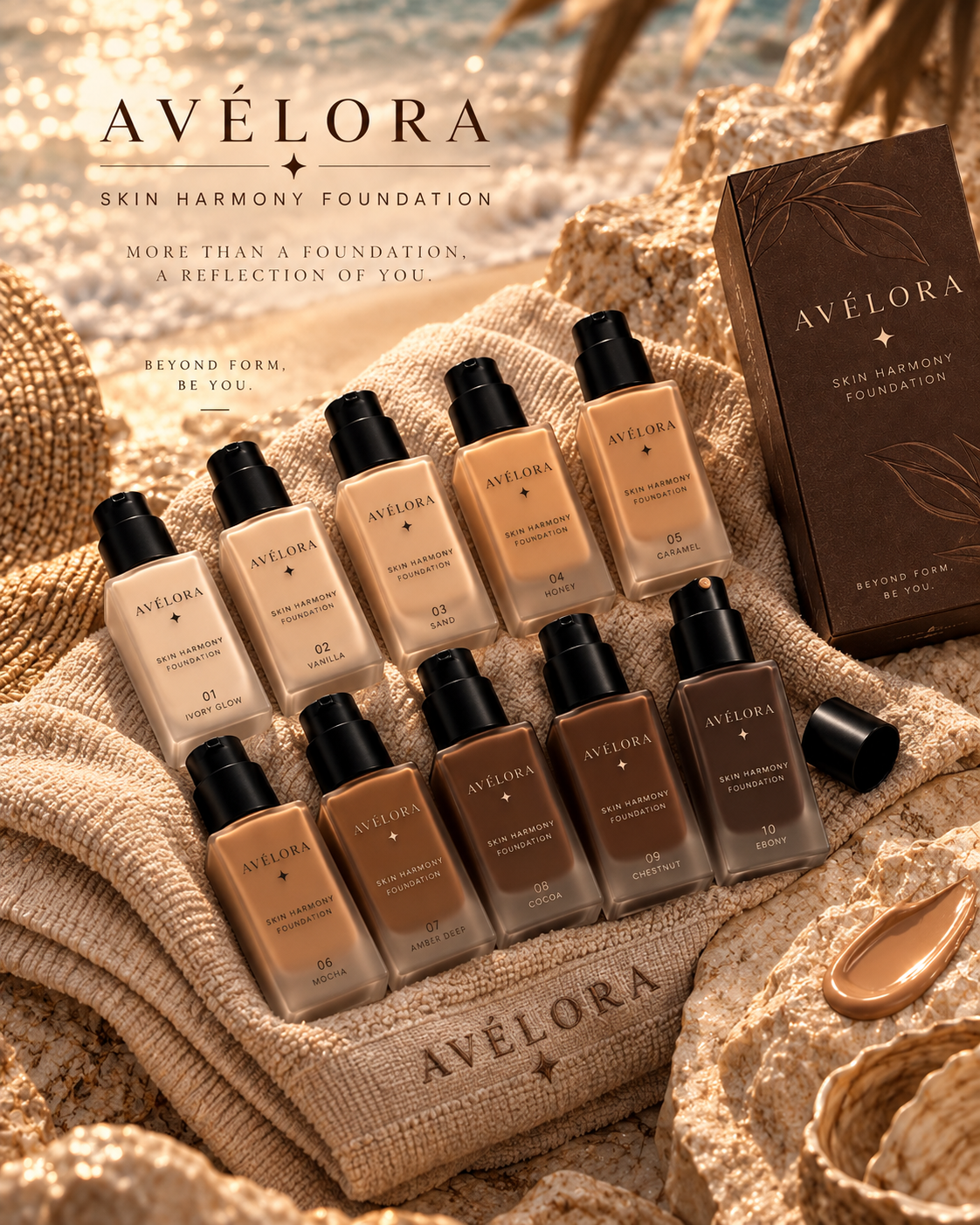 AVÉLORA Skin Harmony Foundation — Fond de Teint Éclat Naturel