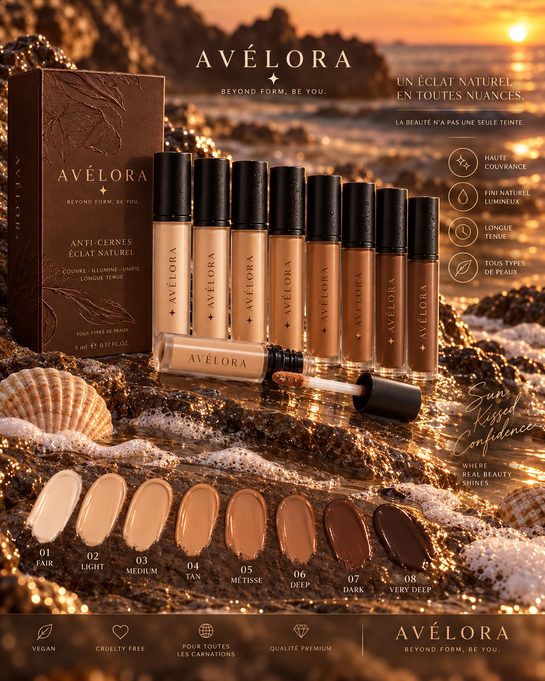 AVÉLORA Skin Harmony Concealer — Anti-Cernes Éclat Naturel