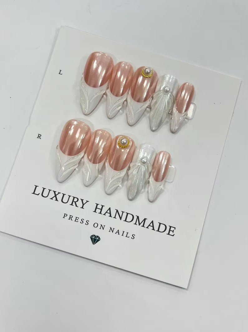 Lots de 10 Press-On Nails – Faits main avec soin