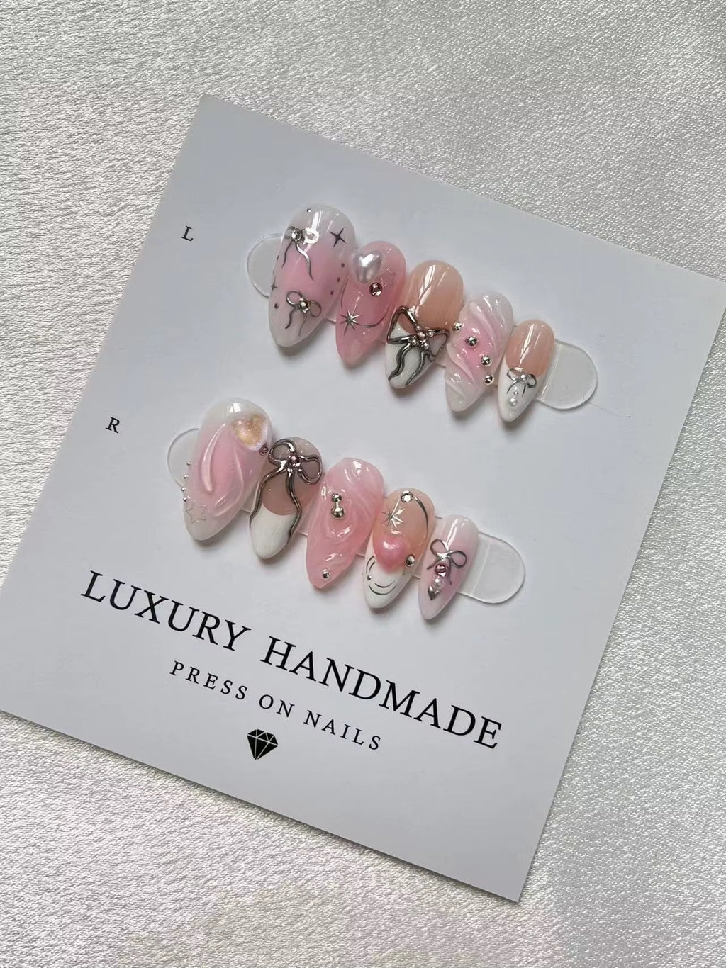 Lots de 10 Press-On Nails – Faits main avec soin