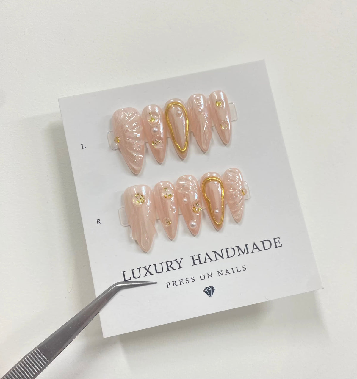 Lots de 10 Press-On Nails – Faits main