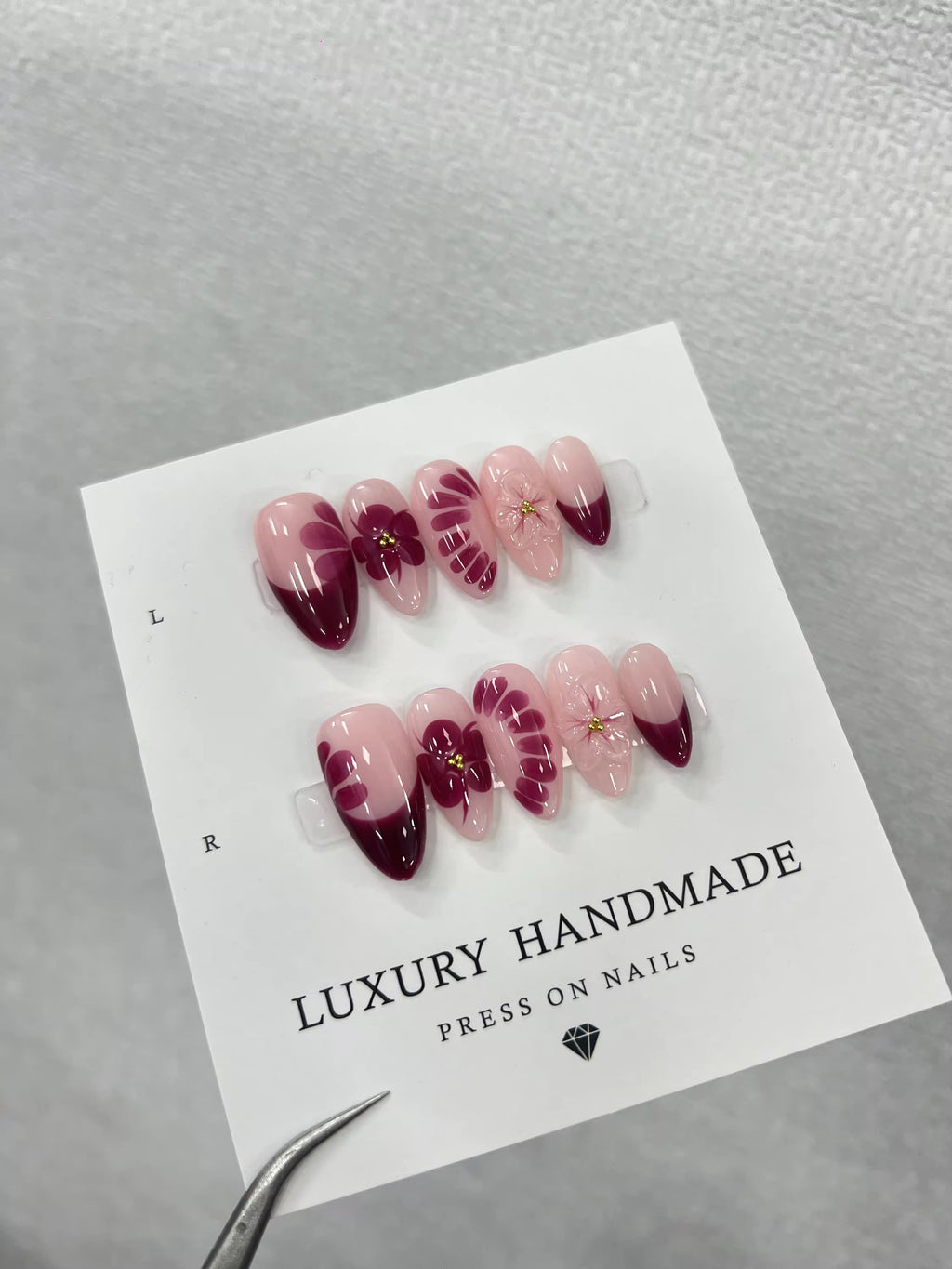 Lots de 10 Press-On Nails – Faits main