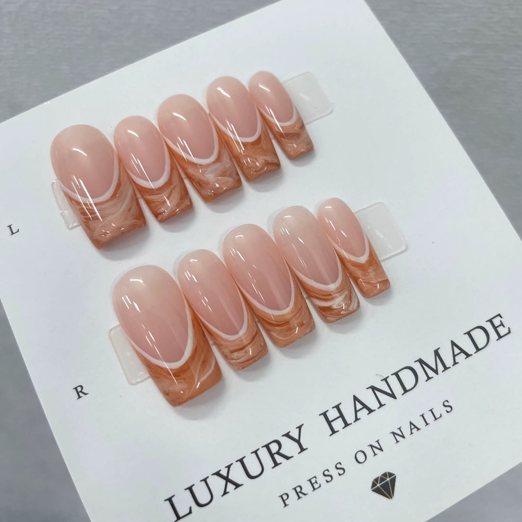 Lots de 10 Press-On Nails – Faits main