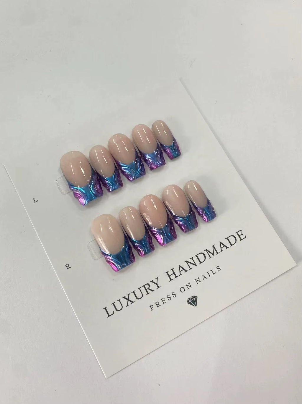 Lots de 10 Press-On Nails – Faits main