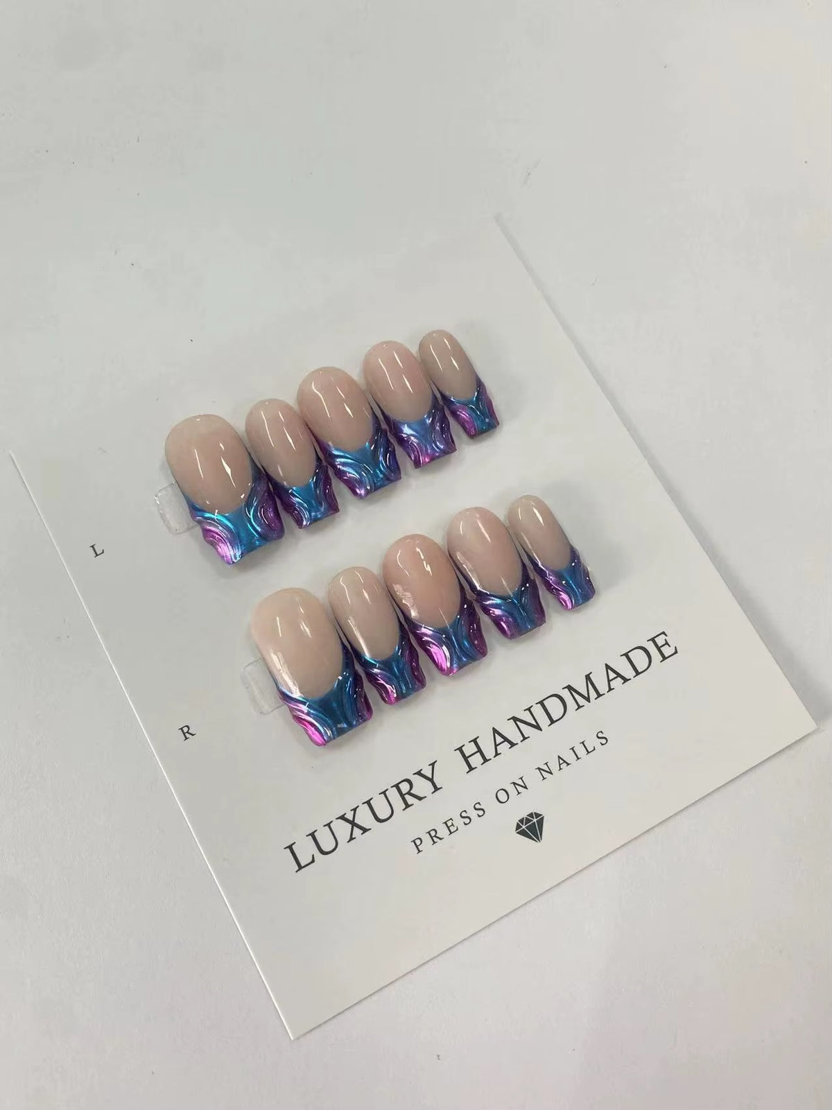 Lots de 10 Press-On Nails – Faits main