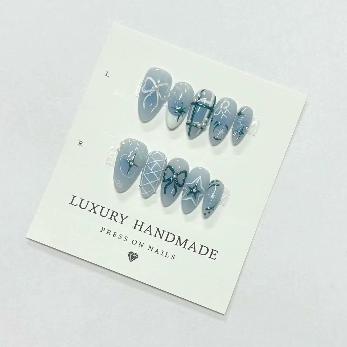 Lots de 10 Press-On Nails – Faits main avec soin