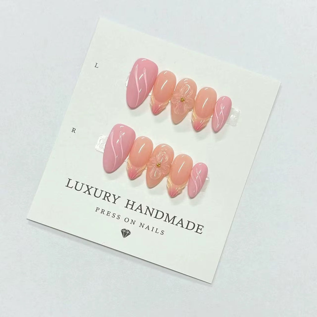 Lots de 10 Press-On Nails – Faits main avec soin