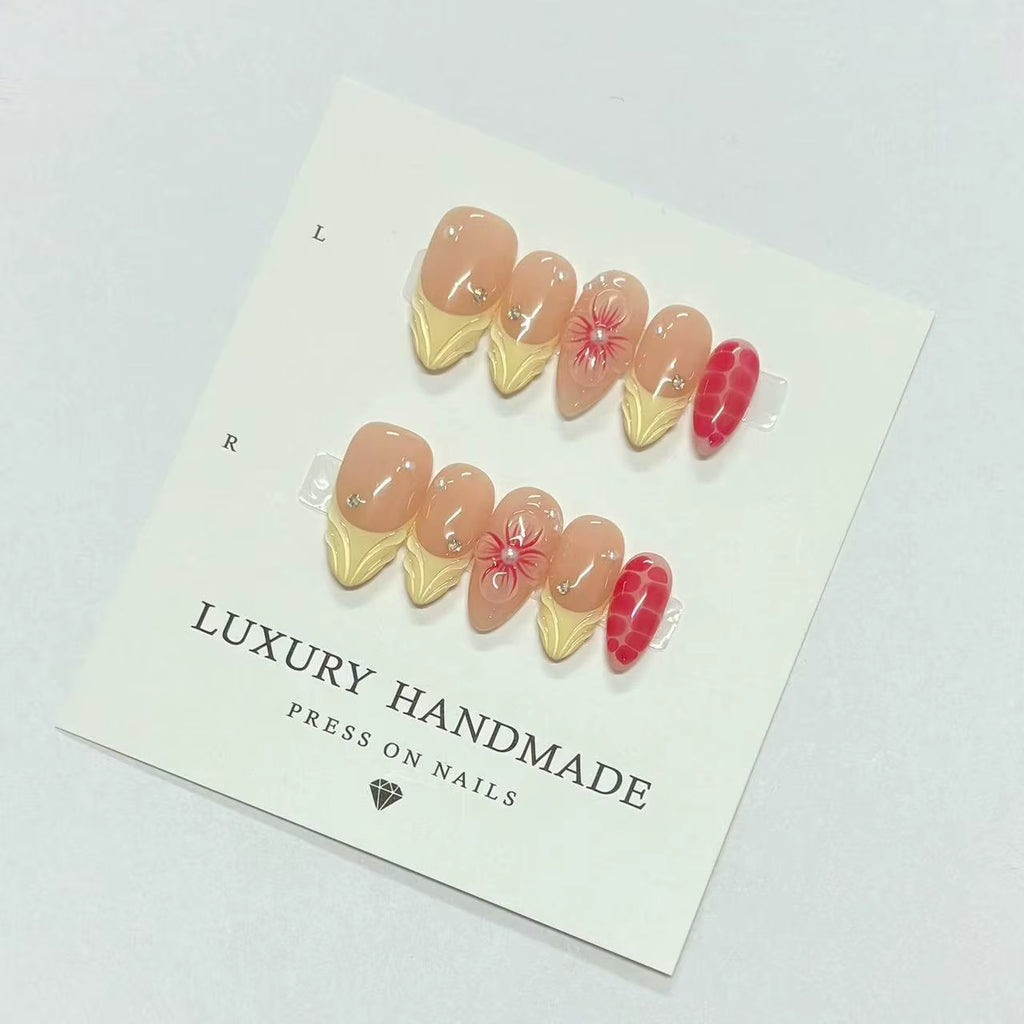 Lots de 10 Press-On Nails – Faits main avec soin