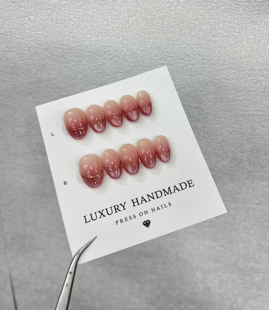 Lots de 10 Press-On Nails – Faits main avec soin