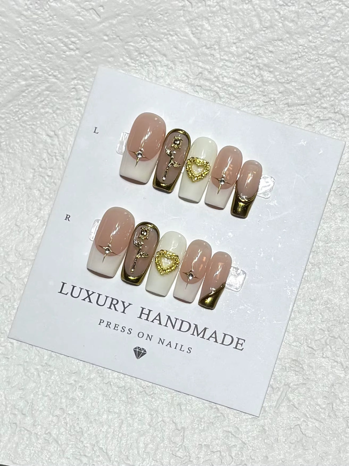 Lots de 10 Press-On Nails – Faits main avec soin