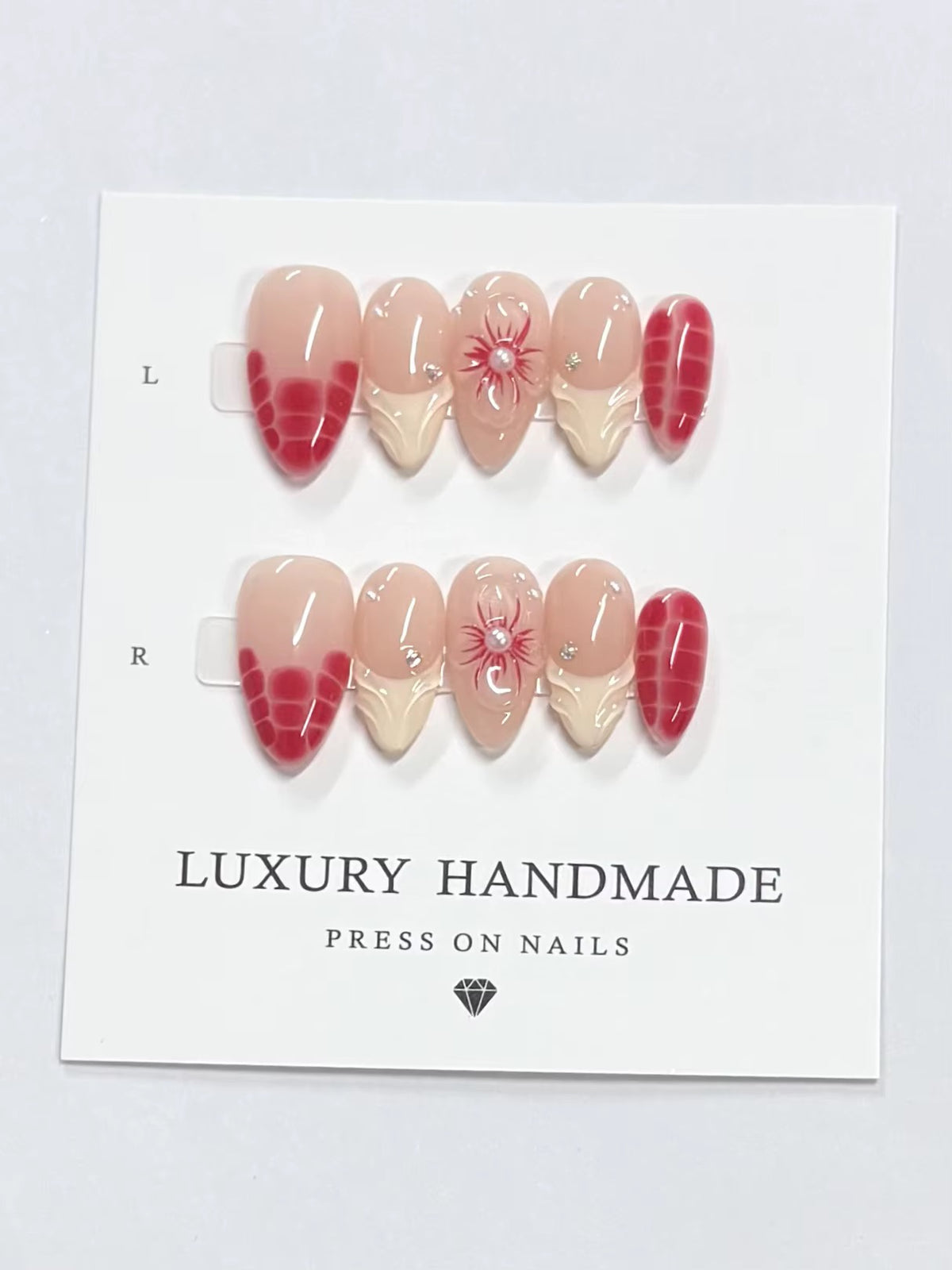 Lots de 10 Press-On Nails – Faits main avec soin