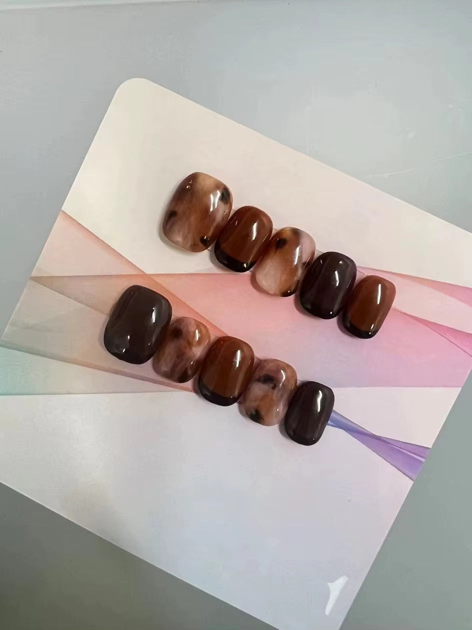 Lots de 10 Press-On Nails – Faits main avec soin