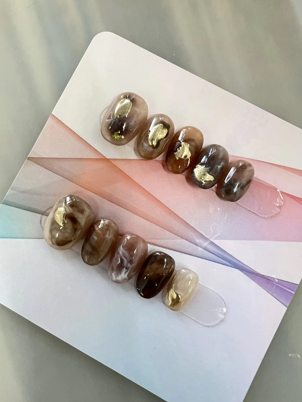 Lots de 10 Press-On Nails – Faits main avec soin
