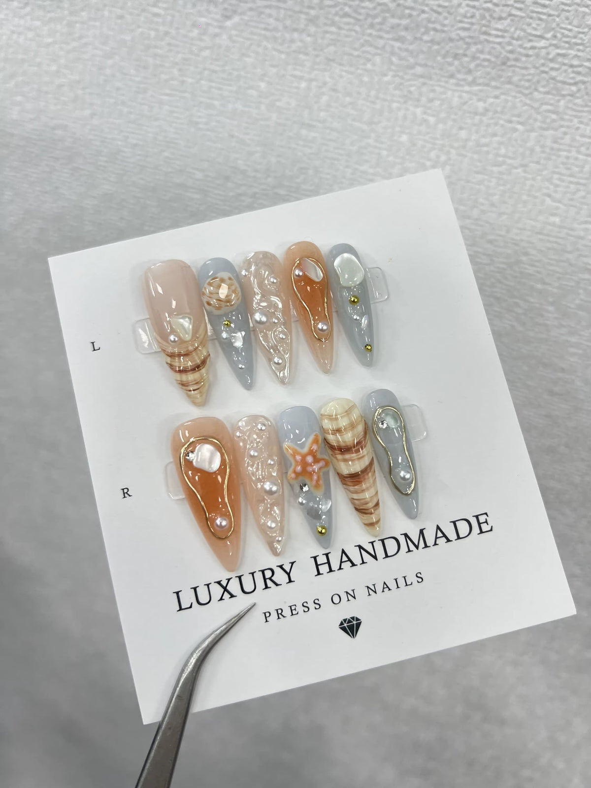 Lots de 10 Press-On Nails – Faits main avec soin