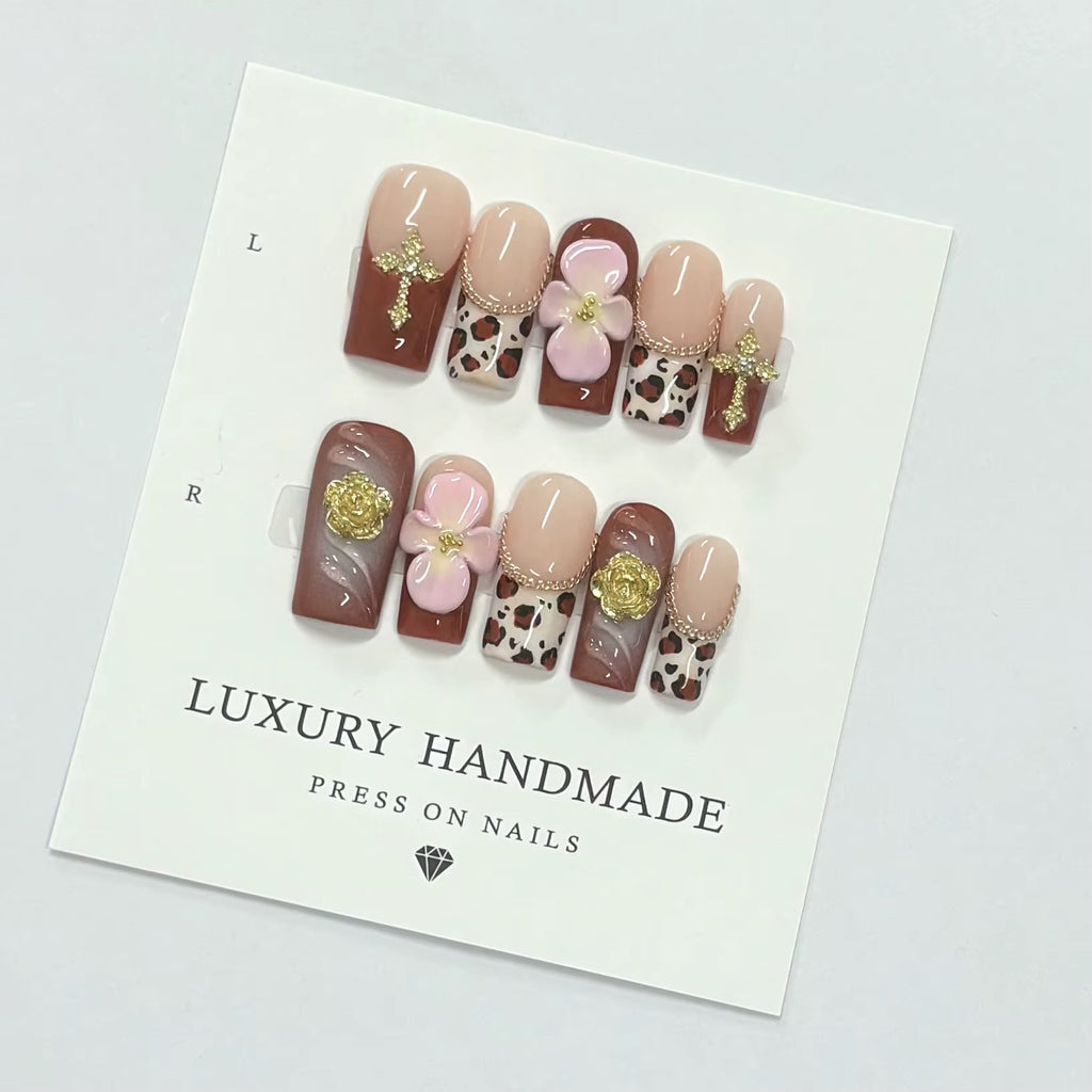 Lots de 10 Press-On Nails – Faits main avec soin