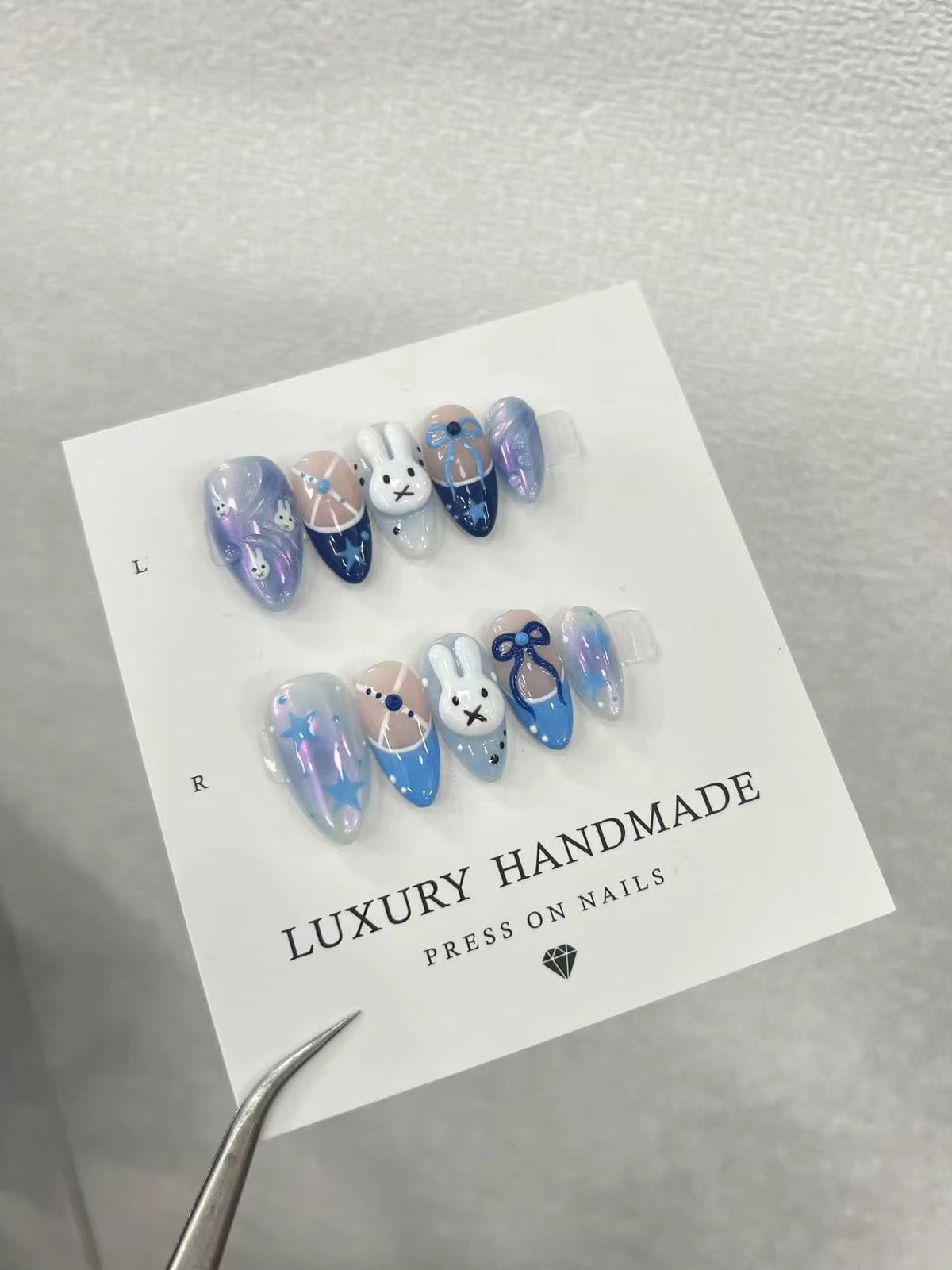 Lots de 10 Press-On Nails – Faits main avec soin