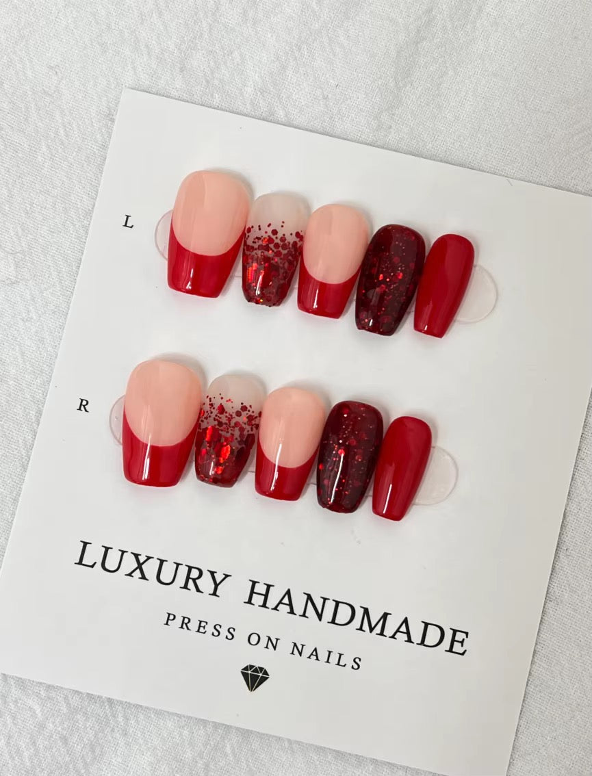 Lots de 10 Press-On Nails – Faits main avec soin
