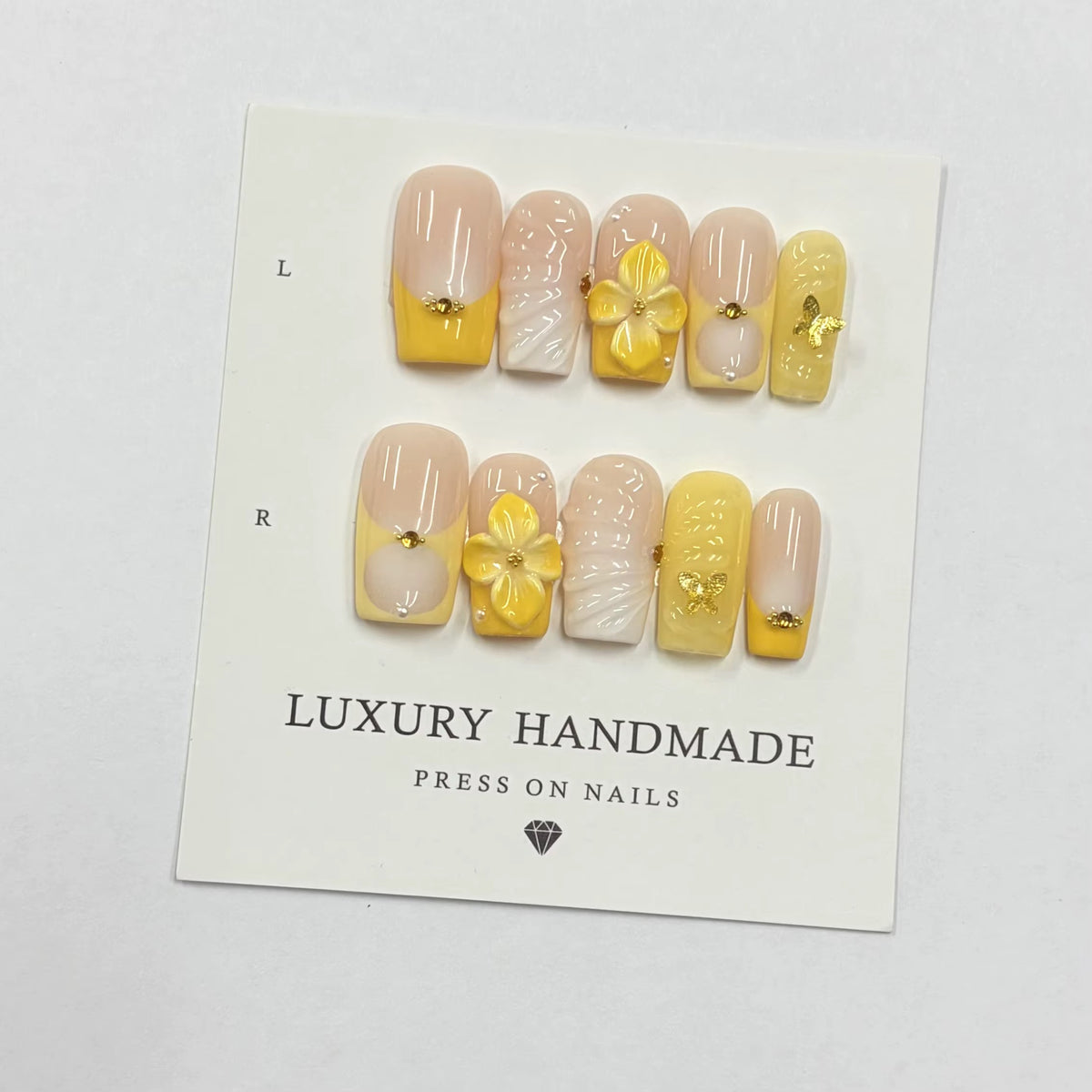 Lots de 10 Press-On Nails – Faits main avec soin