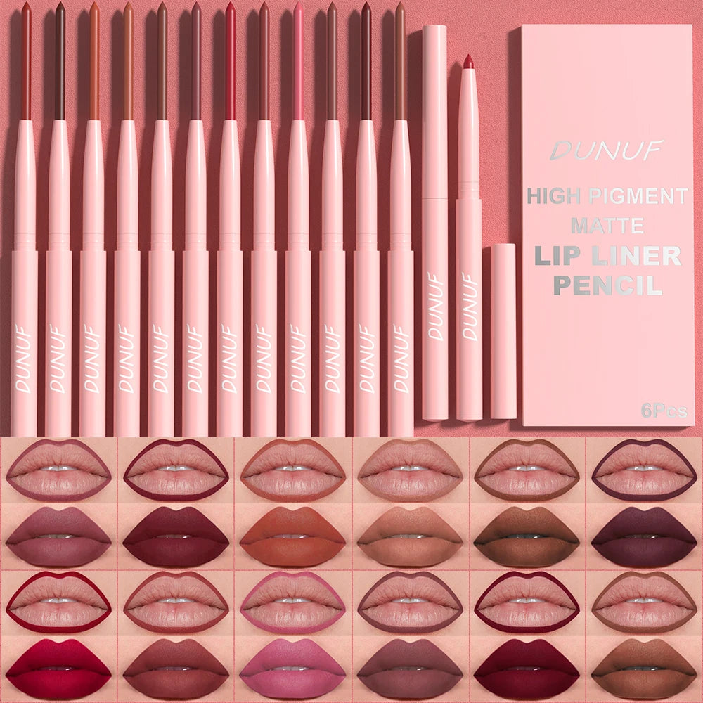 AVÉLORA Velvet Lip Define – Set de 6 Crayons à Lèvres