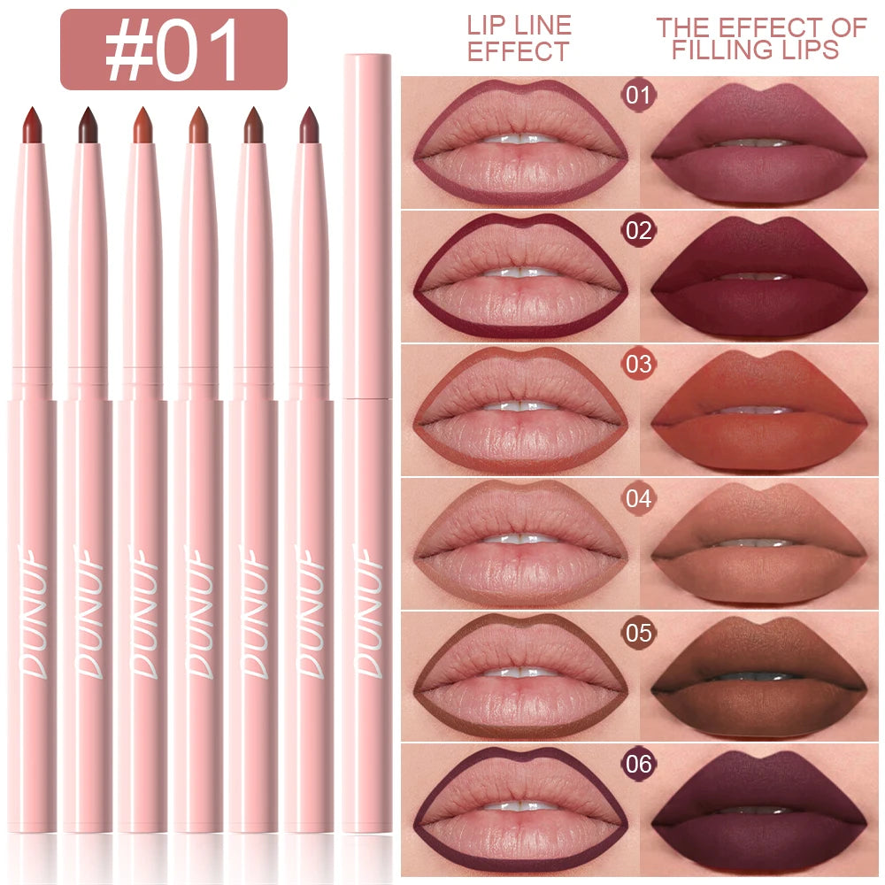 AVÉLORA Velvet Lip Define – Set de 6 Crayons à Lèvres