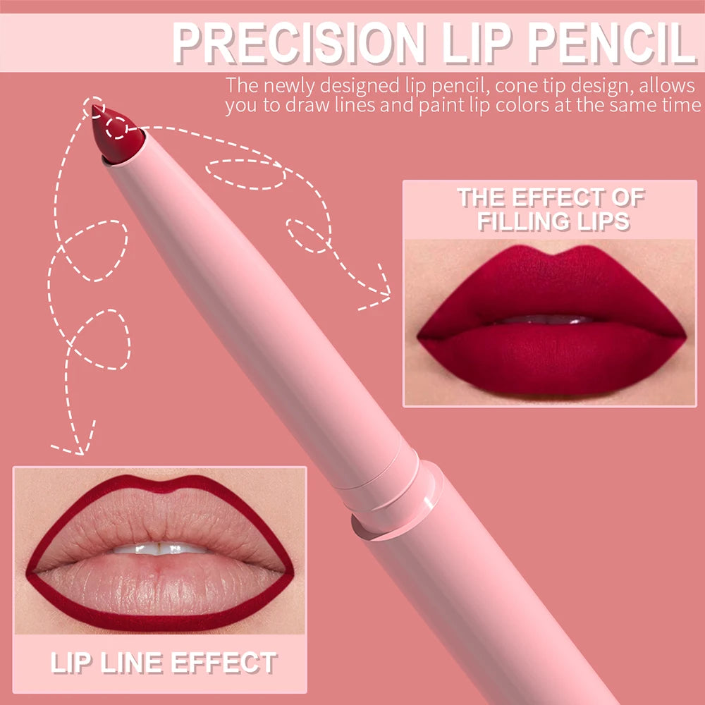 AVÉLORA Velvet Lip Define – Set de 6 Crayons à Lèvres