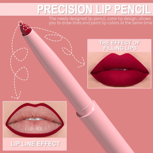 AVÉLORA Velvet Lip Define – Set de 6 Crayons à Lèvres